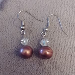 2 for $15 New freshwater Pearl dangle earrings